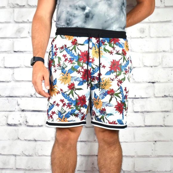 Original Use Jersey Tropical Print Shorts - Picture 1 of 4